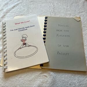 LOT of 2 Vintage Cookbooks - Main Dishes Side Dishes Desserts Breads Salads